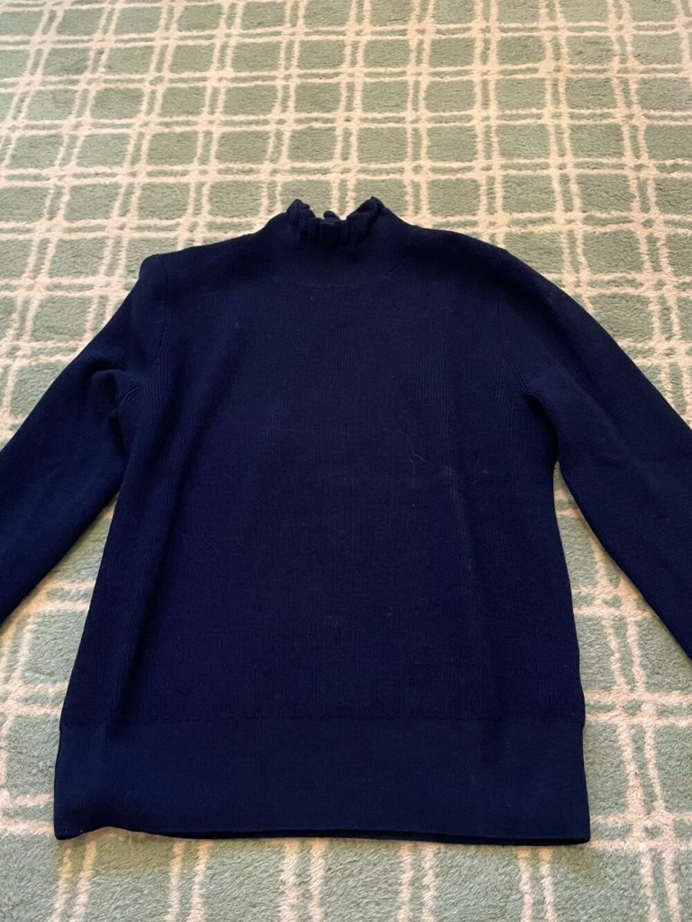 4: J.Crew ruffle neck sweater S